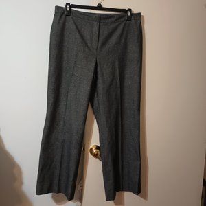 EUC~Sag Harbor Gray w/ Metallic Stretch Pants Straight Leg Zipper/Clasp (Sz. 16)